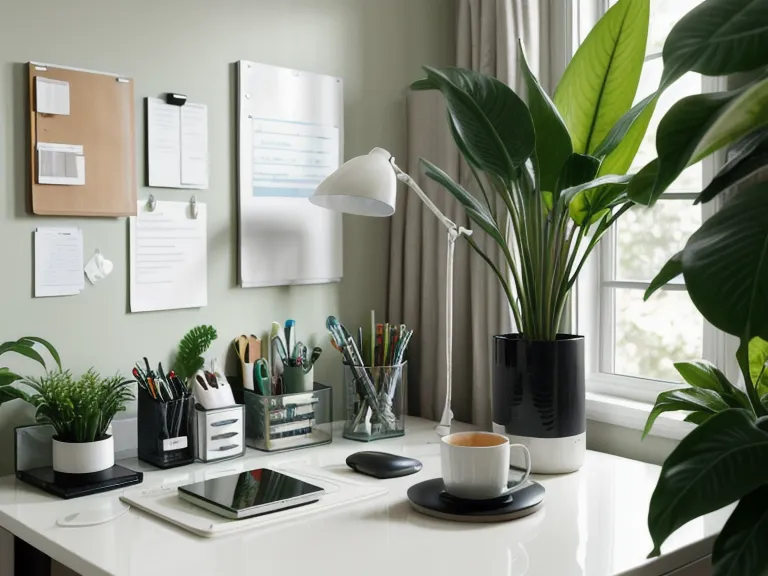Remote developer typing at the keyboard beside a pothos plant, headphones on for a deep work block