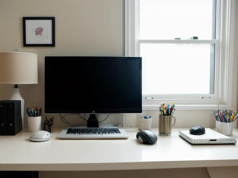 Magnesium capsules for focus and concentration during remote work, next to an open laptop on a home office desk