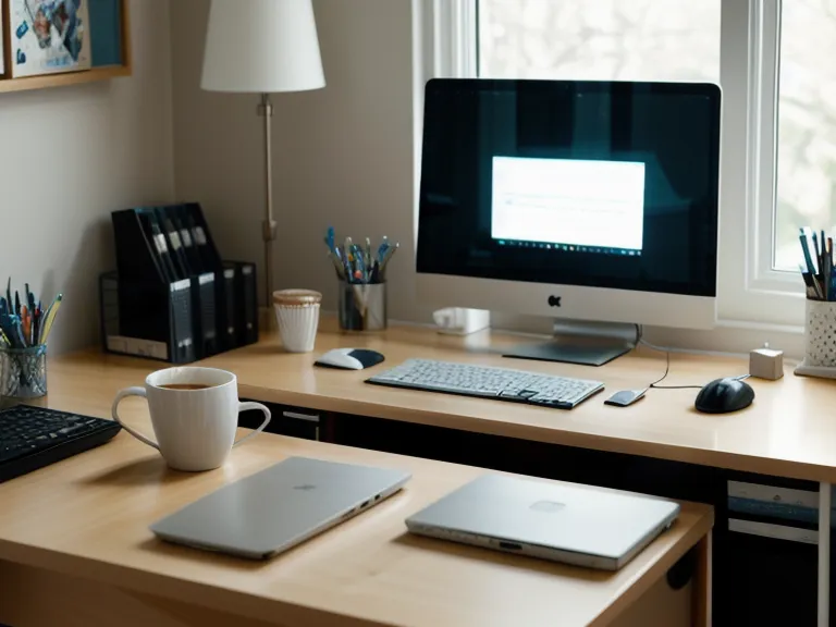 A mechanical keyboard on a remote-work desk, part of tracking daily focus-tools habits