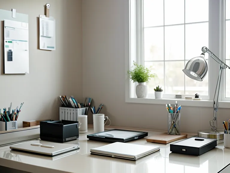 Smartphone kept away from the desk to protect focus during a remote work deep work block