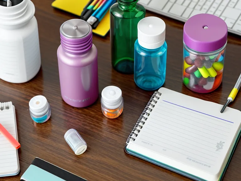 A desk showing a transition from focus supplements to audio-based focus tools.