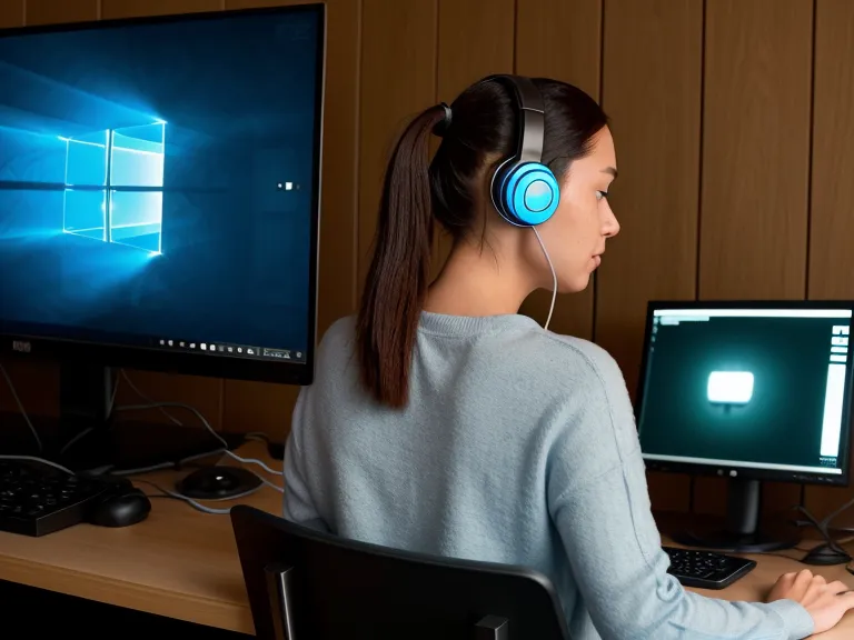 A developer working in a studio apartment using headphones to create a focus boundary.