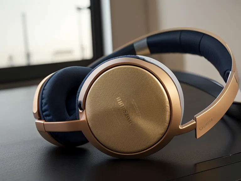 Headphones resting on a laptop, representing an audio-based brain health tool used during remote work focus tracking