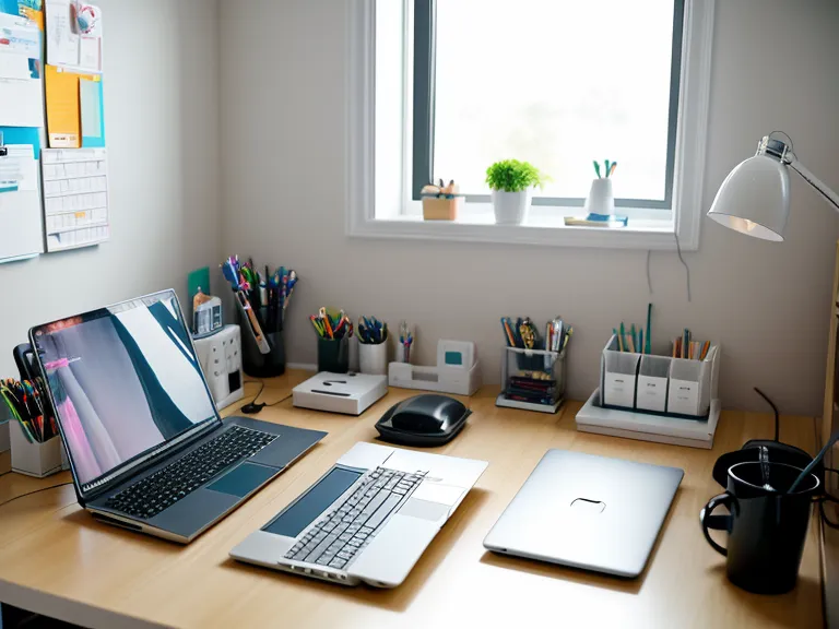 Phone charging across the room to protect focus during a remote work coding sprint