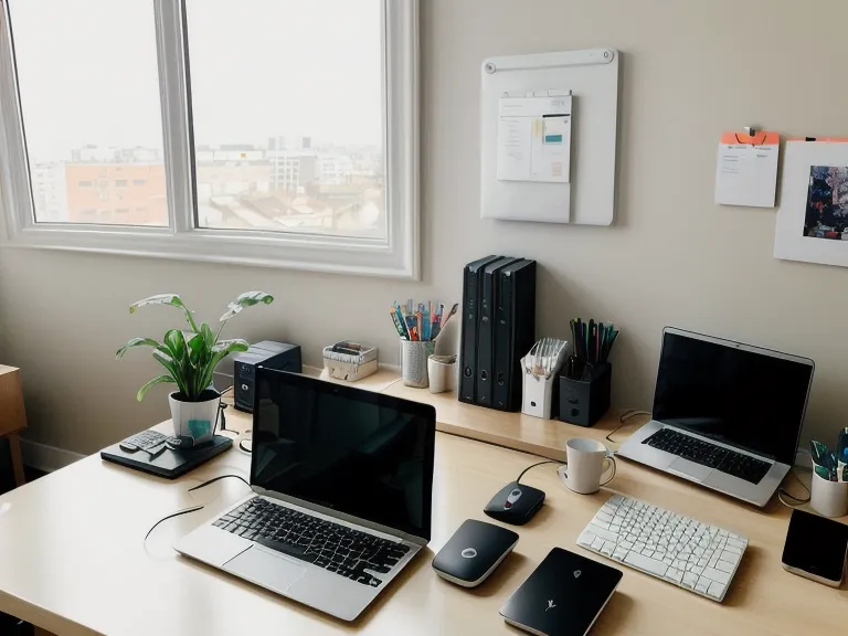 Morning sunlight hitting a home office desk, part of a natural remote work focus routine for brain health.
