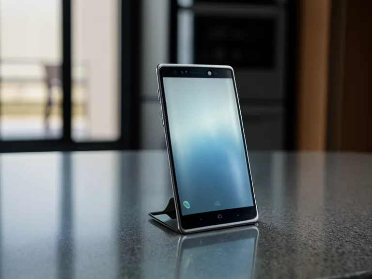 Phone charging in the kitchen, away from the desk, during a remote work deep focus session
