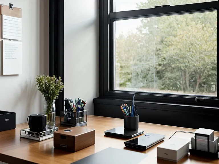 A smartphone charging on a kitchen counter, kept away from a remote developer's desk during deep work