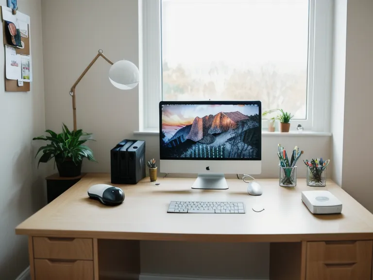 Remote worker's home office in early morning light, illustrating natural ways to improve morning focus safely