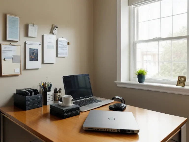 A smartphone charging across the room from a coding workstation, a distraction habit for remote work productivity