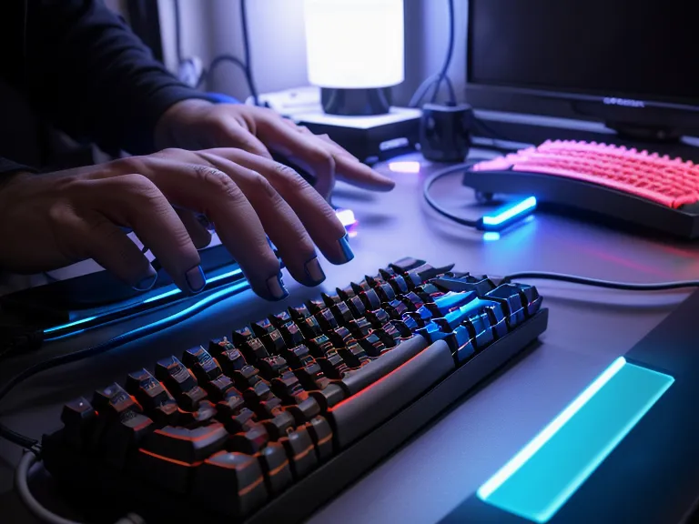 Developer's hands typing code across two monitors during a deep focus block