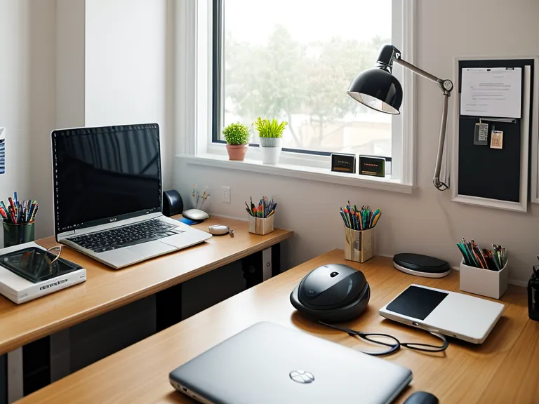 Cluttered home office desk with cold coffee and coding tools showing signs of remote work burnout