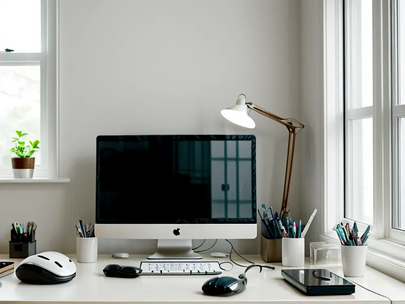 Reducing eye strain and brain fatigue with a monitor light bar and warm desk lighting in a home office setup