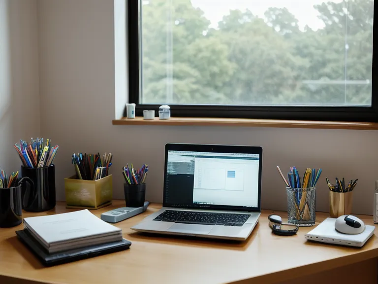 cluttered desk mid deep-work block, forgotten coffee mug and remote work productivity habits